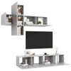 vidaXL 7 Piece TV Cabinet Set Concrete Grey Engineered Wood