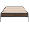 vidaXL Bed Frame without Mattress Brown Oak 90x200 cm