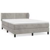 vidaXL Box Spring Bed with Mattress Light Grey 140x190 cm Velvet