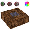 vidaXL Coffee Table with Infinity LED Smoked Oak 100x100x40 cm