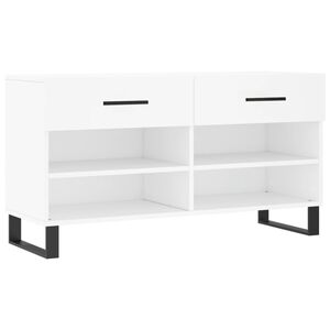 vidaXL Shoe Bench White 102x35x55 cm Engineered Wood
