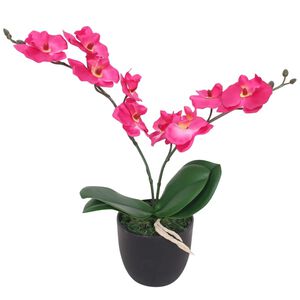 vidaXL Artificial Plant | Red | Plastic | Small | Decorative Inlays