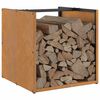 vidaXL Firewood Rack 40x40x40 cm Weathering Steel