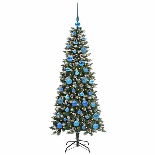 vidaXL Artificial Christmas Tree with 150 LEDs with Stand Green 150 cm