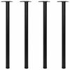 vidaXL 4 Height Adjustable Table Legs Black 1100 mm