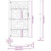 vidaXL Garden Gate 100x175 cm Weathering Steel Flame Design