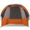 vidaXL Camping Tent Cabin 4-Person Grey and Orange Waterproof