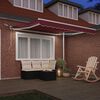 vidaXL Automatic Retractable Awning with LED Burgundy 300x250 cm