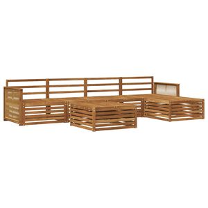 vidaXL Outdoor Sofa Set 6 pcs Natural Solid Acacia Wood