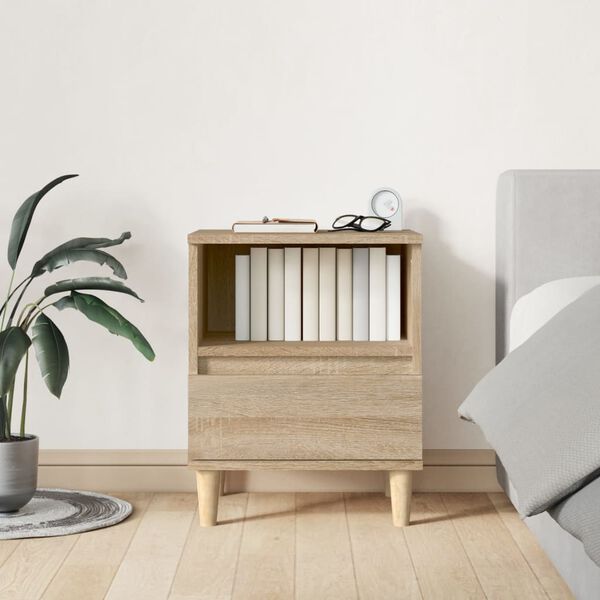 vidaXL Bedside Cabinets 2 pcs Sonoma Oak 40x35x50 cm