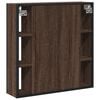 vidaXL Bathroom Mirror Cabinet Brown Oak 60x16x60 cm Engineered Wood