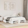 vidaXL Bed Frame without Mattress White 140x200 cm Engineered Wood