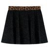 Kids' Skirt with Leopard Waistband Black 116