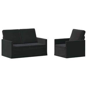 vidaXL Sofa Set 2 pcs Black Velvet