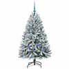 vidaXL Artificial Christmas Tree Green and White 150 cm PVC and Metal