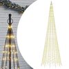 vidaXL LED Christmas Tree on Flagpole 1534 LEDs Warm White 500 cm