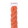 vidaXL Work Rope Orange 24 mm 50 m Polypropylene