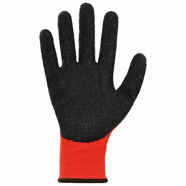 vidaXL Work Gloves 24 pcs Red and Black 8 / M Latex Coating