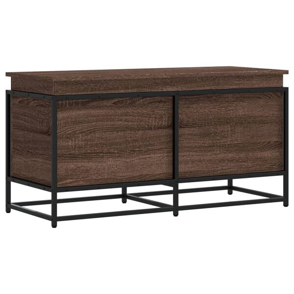 vidaXL Storage Box with Lid Brown Oak 100x40x51.5 cm Engineered Wood