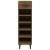 vidaXL Shoe Cabinet Brown Oak 30x35x105 cm Engineered Wood