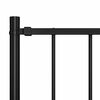 vidaXL Fence Panel with Posts Powder-coated Steel 1.81x0.75 m Black