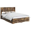 vidaXL Bed Frame with Storage and Headboard Smoked Oak 120 x 200 cm