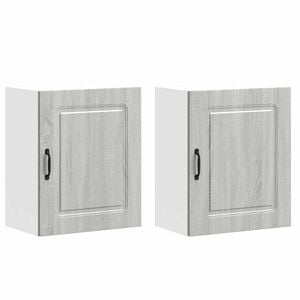 vidaXL Kitchen Wall Cabinets 2 pcs Kalmar Grey Sonoma Engineered Wood