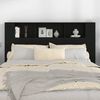 vidaXL Headboard Cabinet Black 160x18.5x104.5 cm