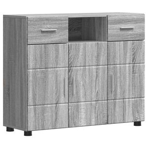 vidaXL Wooden Cabinet Grey Sonoma 88.5 x 30.5 x 73 cm Engineered Wood