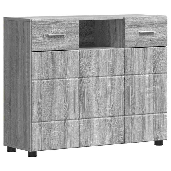 vidaXL Wooden Cabinet Grey Sonoma 88.5 x 30.5 x 73 cm Engineered Wood