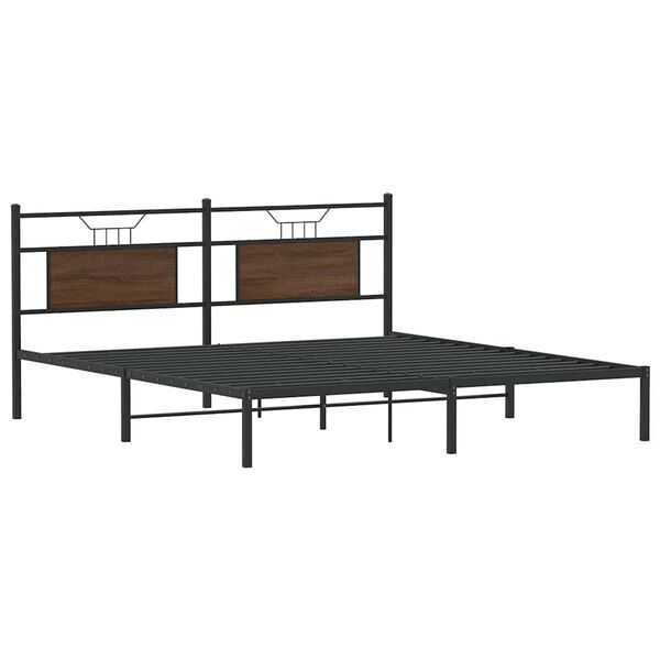 vidaXL Bed Frame without Mattress Brown Oak 160x200 cm Engineered Wood