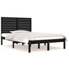 vidaXL Bed Frame without Mattress Black 140x190 cm Solid Wood