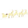 vidaXL LED Reindeers 5 pcs Gold Fabric