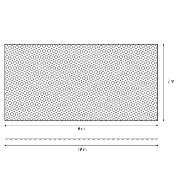 FLAMINGO Cat Safety Net Sekura 6x3 m XXL Black