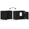vidaXL Bathroom Sink Cabinet Black Oak 65 x 33 x 60 cm Engineered Wood
