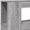 vidaXL LED Headboard Grey Sonoma 220x18.5x103.5 cm Engineered Wood