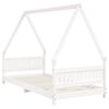vidaXL Kids Bed Frame White 90x200 cm Solid Wood Pine