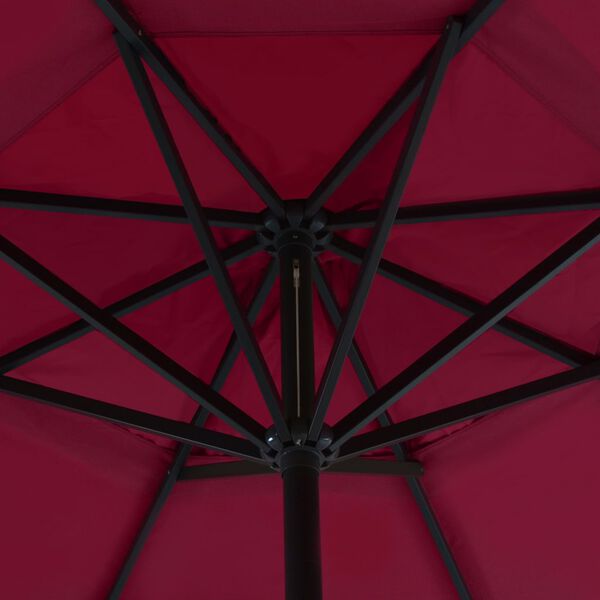 vidaXL Garden Parasol with Portable Base Red