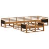 vidaXL Outdoor Sofa Set 9 pcs Natural Solid Acacia Wood