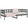 vidaXL Day Bed without Mattress Grey 90x200 cm Solid Wood Pine