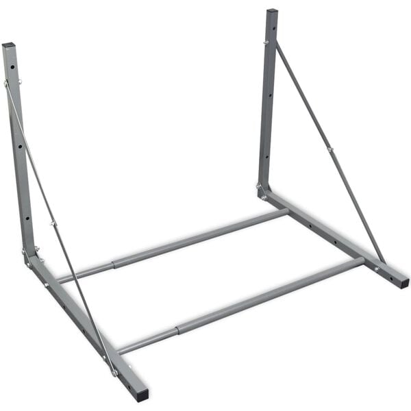 vidaXL Foldable Tyre Rack Silver Galvanised Steel