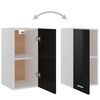 vidaXL Hanging Cabinet Lyon High Gloss Black 29.5x31x60 cm Engineered Wood