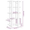vidaXL Book Cabinet/Room Divider Black 80x30x160 cm Engineered Wood