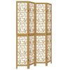 vidaXL Room Divider 4 Panels Brown Solid Wood Paulownia