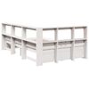 vidaXL Bookcase Bed without Mattress White 120x200 cm Solid Wood Pine