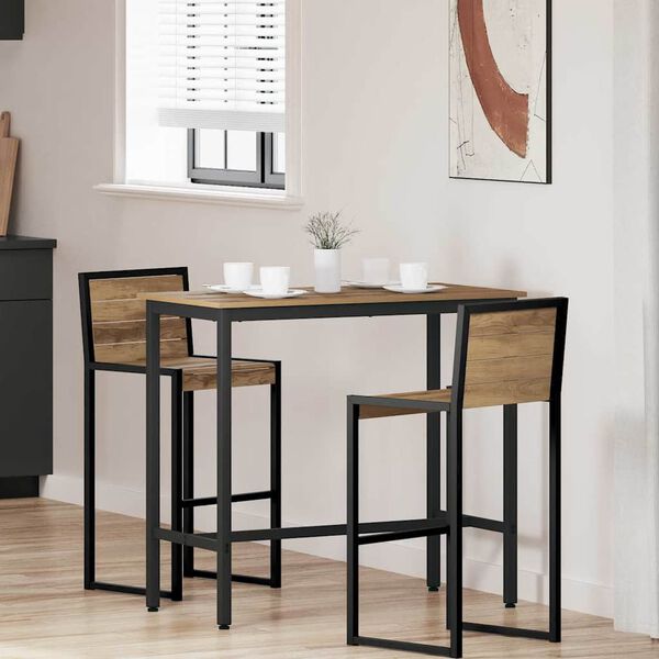 vidaXL Table Artisan Oak 100 x 50 x 90.5 cm Engineered Wood and Steel