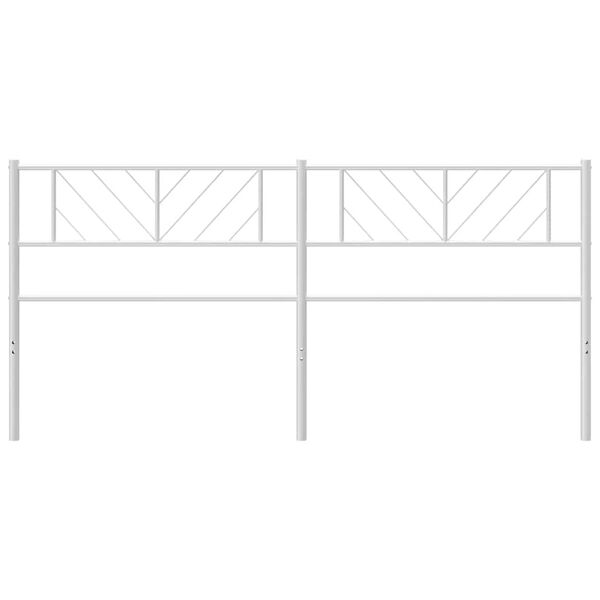 vidaXL Metal Headboard White 180 cm