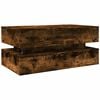 vidaXL Coffee Table with LED Lights Smoked Oak 90x50x40 cm