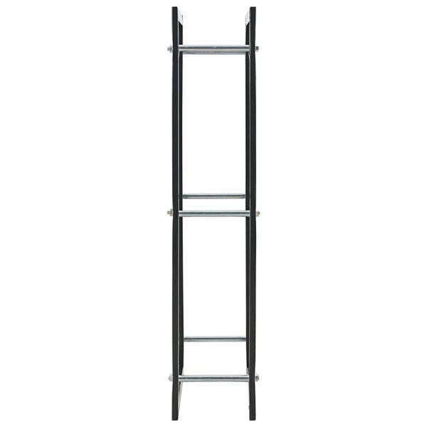 vidaXL Firewood Rack Black 44x20x100 cm Steel