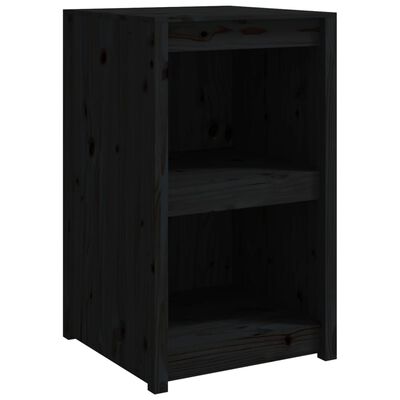 vidaXL Outdoor Kitchen Cabinet Black Solid Wood Pine